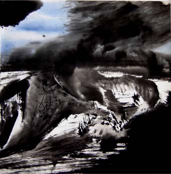 06 Vent 1993 Encre sur papier 70 x 70cm